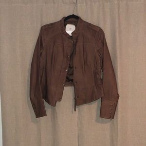 Cropped Leather Jacket